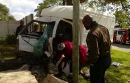 Truck crashes through wall injuring two in Roodepoort