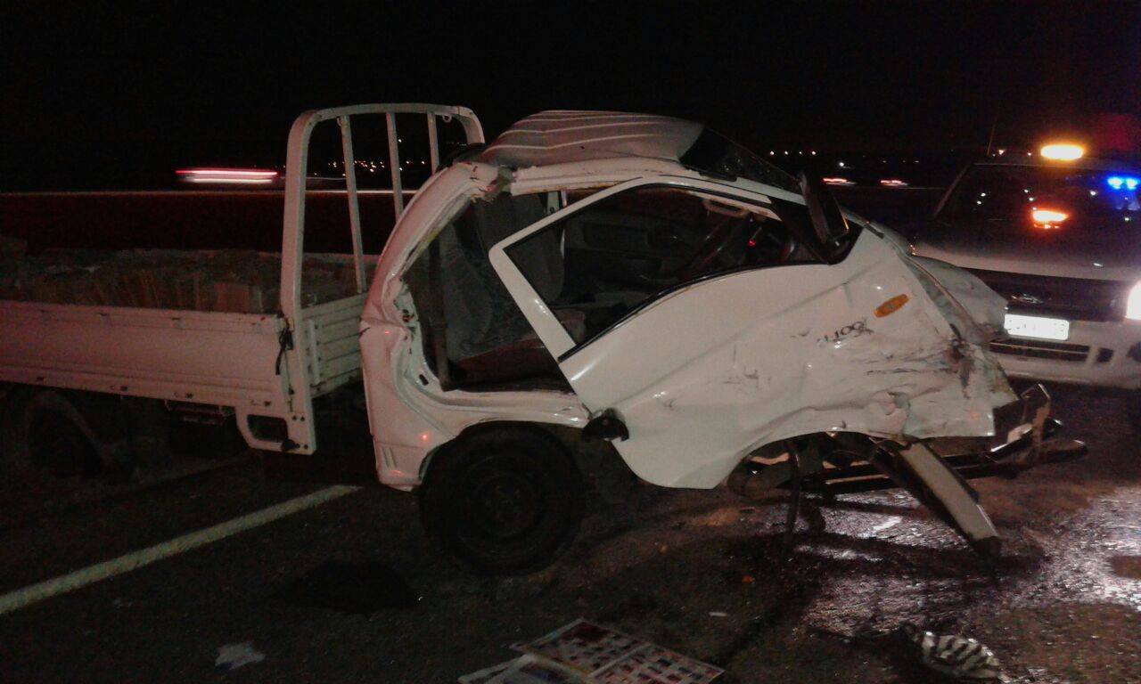 Collision on the N14 West just before the R511 offramp, Diepsloot.