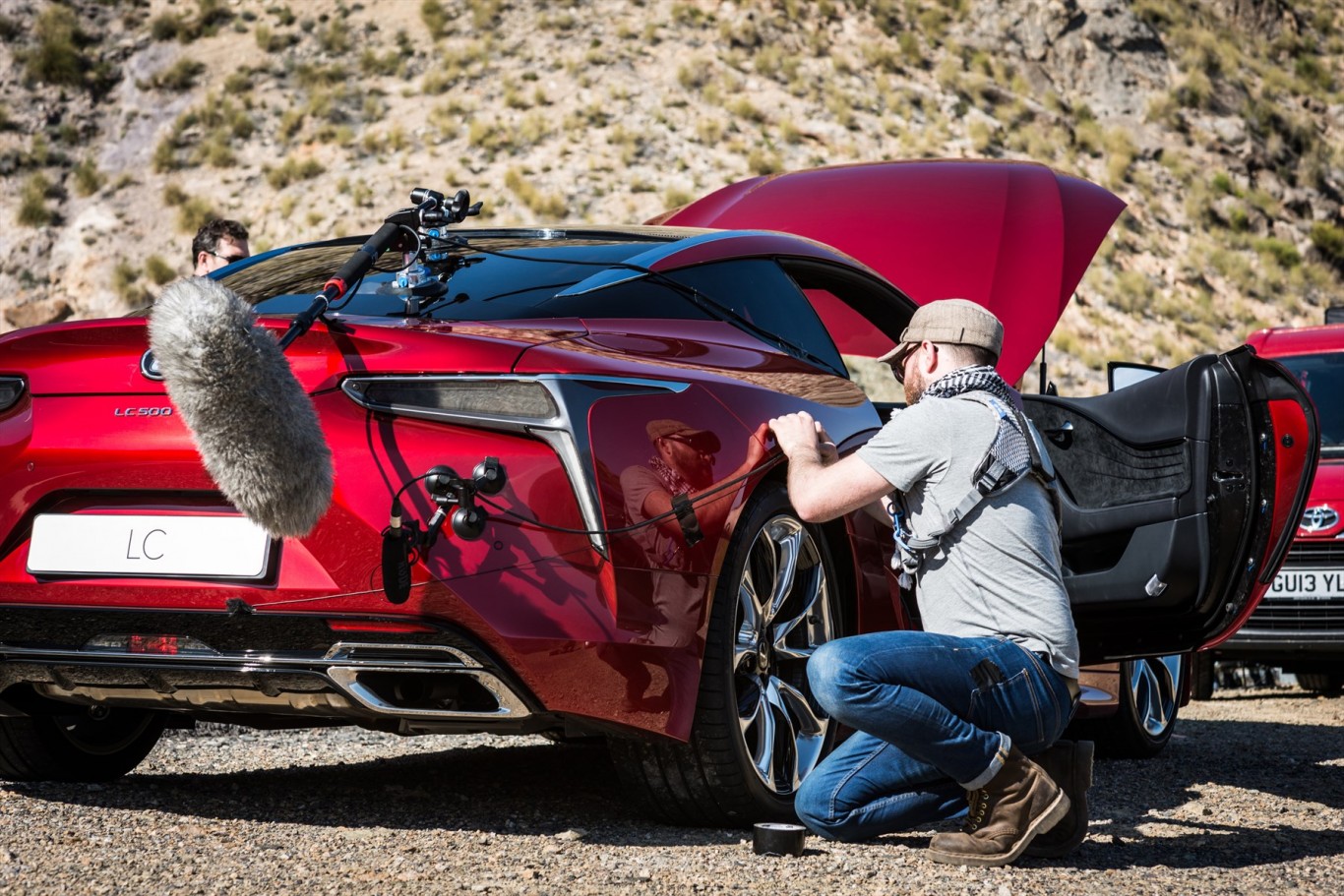 LEXUS LC 500 filmed gliding through the mountains