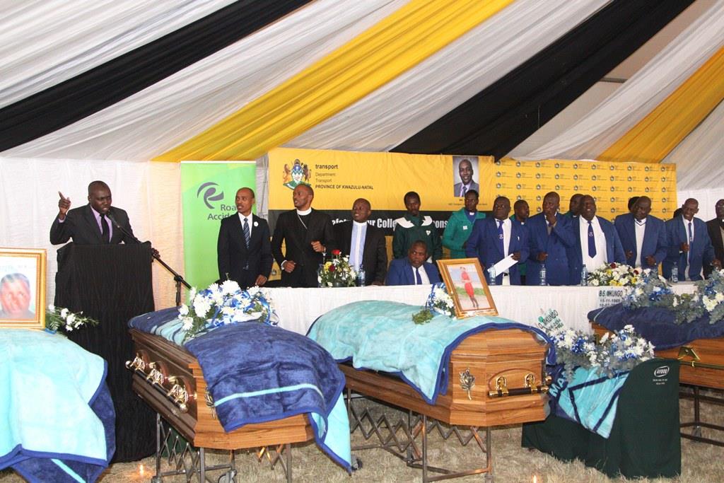 KZN Transport MEC attends mass funeral of 11 road crash victims in Harding