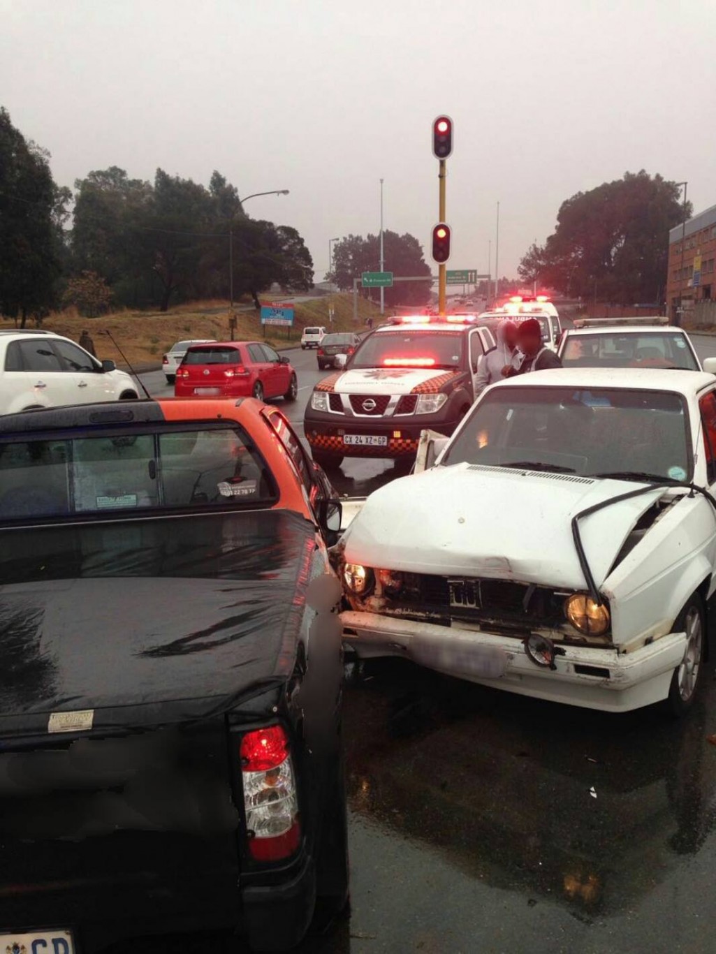 Collision at intersection in Johannesburg South