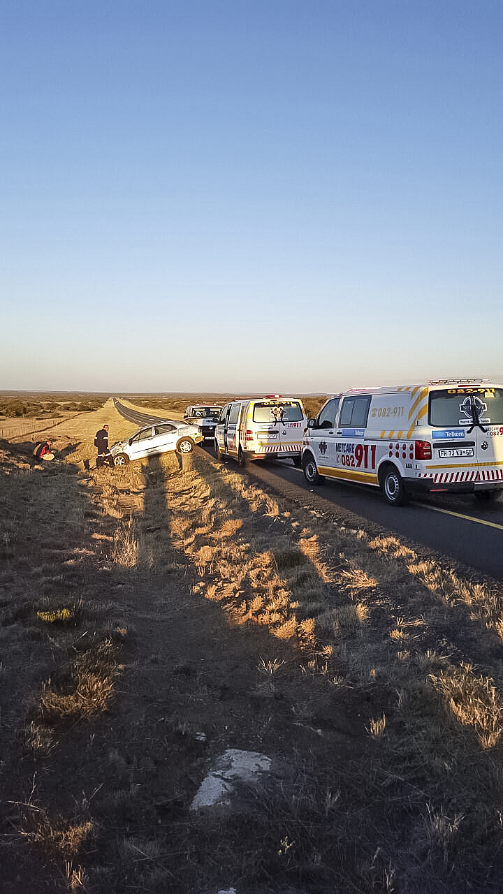 Teenage boy injured in rollover on Griekwastad Road about 20km from Kimberley.