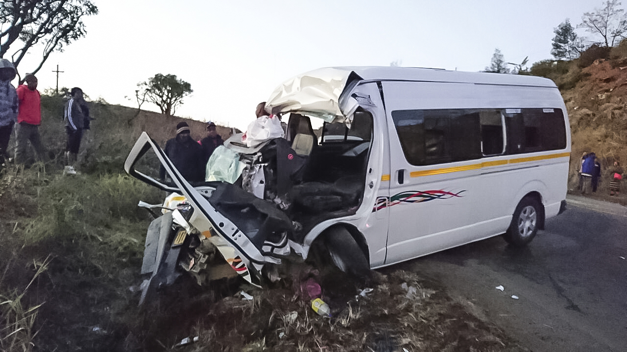 Taxi collision on the New Greytown Road after multiple vehicle overtaking