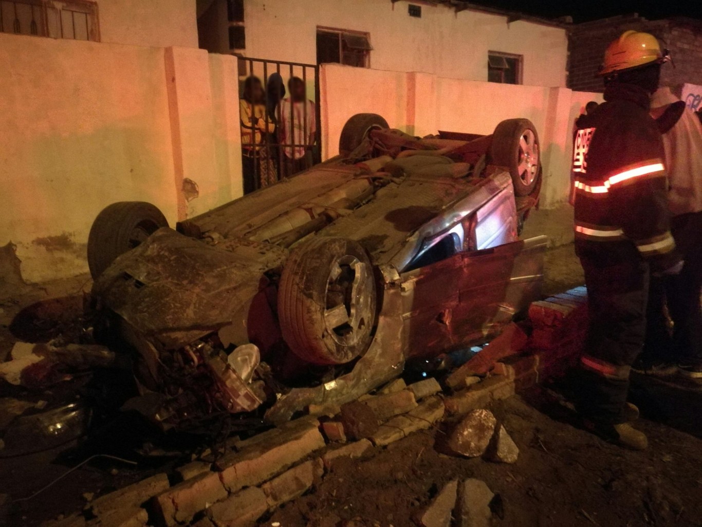 High speed collision into wall in Cosmos City.