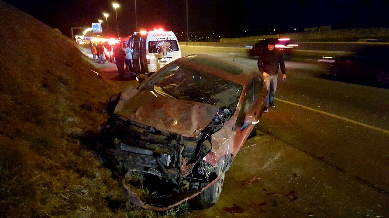 Collision on the N1 South after William Nicol in Fourways.