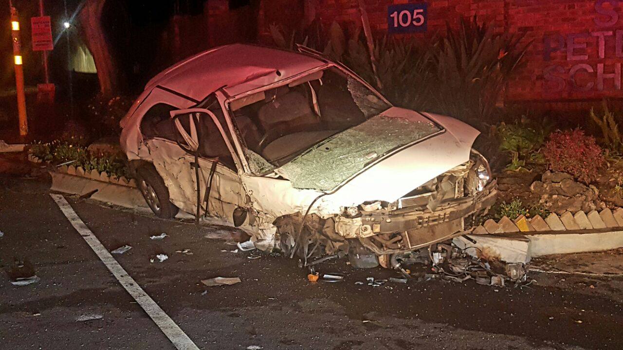 Vehicle rollover outside St Peter's School, in Paulshof.