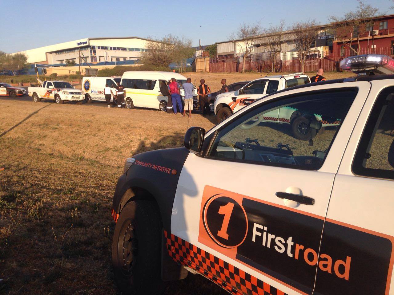 Taxi in collision on the corner of Modderfontein and Laurie, in Illiondale.