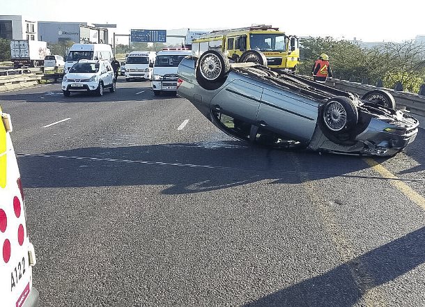 Two cars and truck collided on Queen Nandi Drive