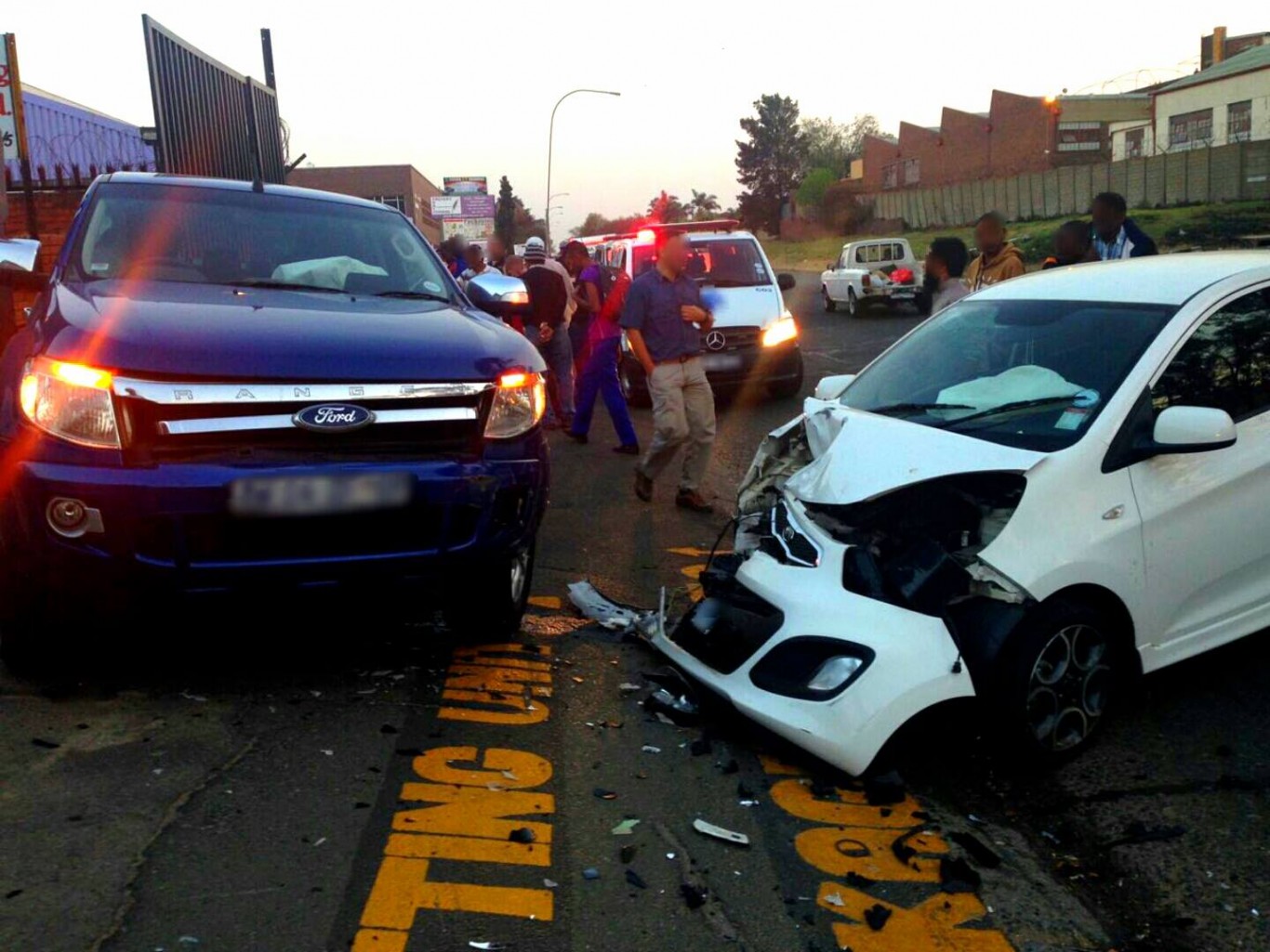 Collision after alleged illegal U-turn in Chrisville, Johannesburg.