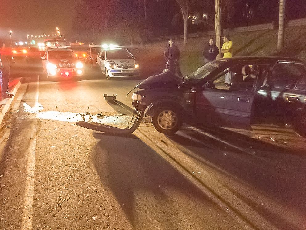 Crash into wall on North Coast Road in Durban