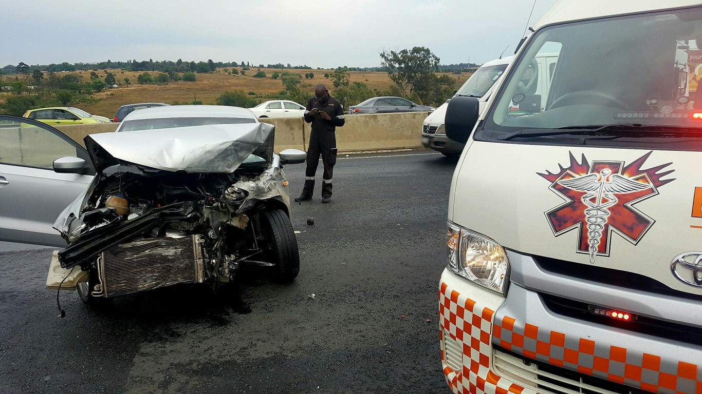 Four injured in collision on the N3 South after Marlboro, north of Johannesburg.