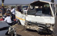Approximately 16 injured in taxi collision on the R55 in Kyalami, north of Johannesburg.
