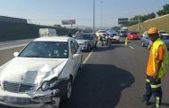 Collision on the N1 North before Malibongwe Drive, Randburg.