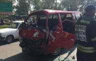 A taxi had T-boned a truck Germiston