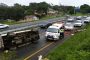 One injured after vehicle overturned on N1 North near Allandale off-ramp in Midrand.