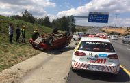 One injured after vehicle overturned on N1 North near Allandale off-ramp in Midrand.