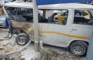Taxis crash into dealership and pole, multiple patients including pregnant woman on scene