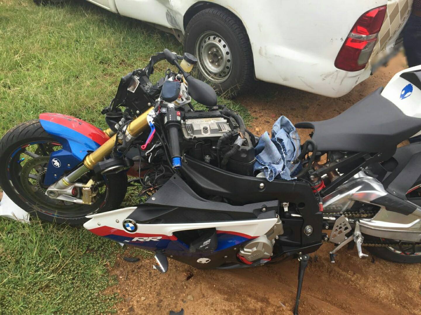 Biker injured in collision on the corner of Rooihuiskraal and Panorama Roads, Centurion