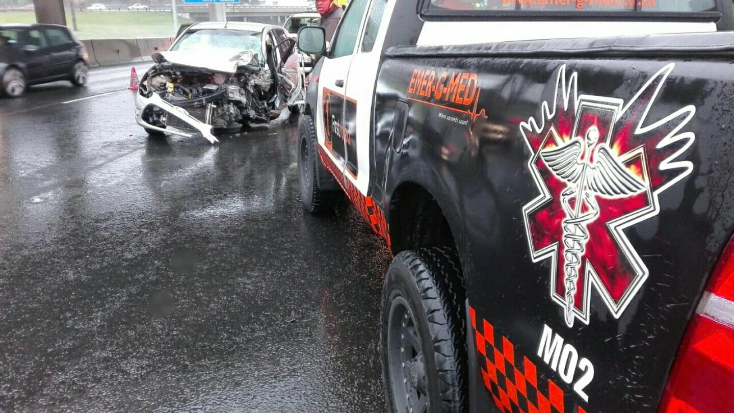 Collision on the N3 North in the Gillooleys Interchange, East of Johannesburg.