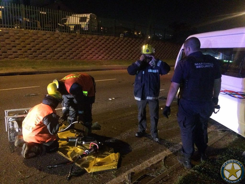 Motor vehicle collision on North Coast Road, Durban