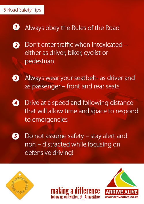 Safety tips for while you're out on the road