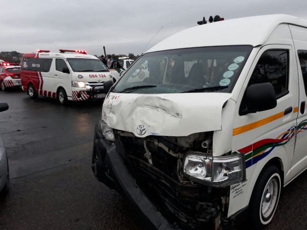 New Germany man knocked down as two taxis collide