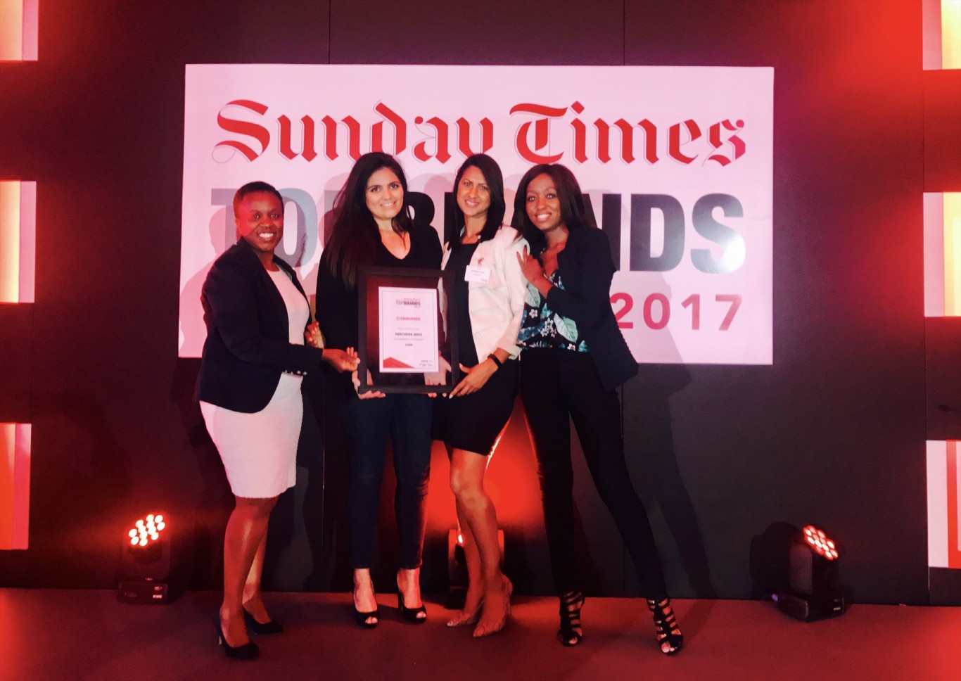 Mercedes-Benz takes top honours in car category in Sunday Times Top Brands Awards