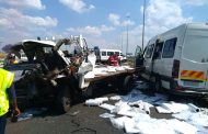 Centurion trucks and taxi collide leaving four injured