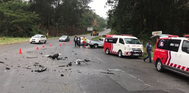 Four people injured during a collision on Cato Ridge