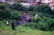 Three injured as car rolls down an embankment near the Gateway offramp