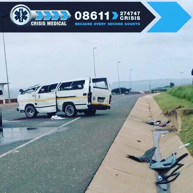 Fifteen injured in afternoon taxi crash.