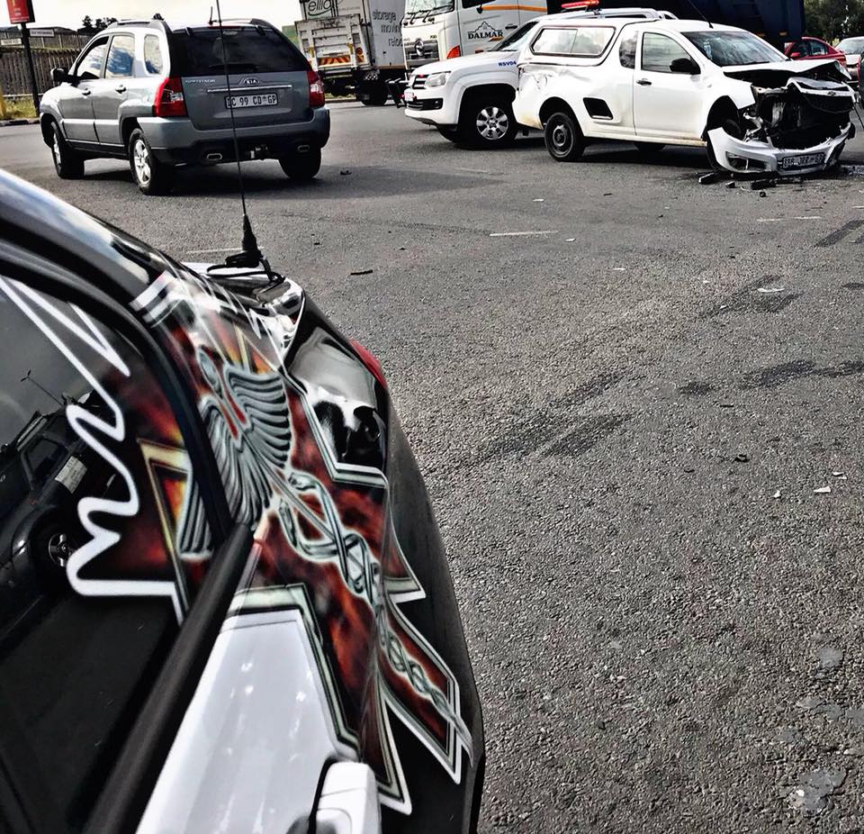 Two vehicles collide at intersection in Midrand