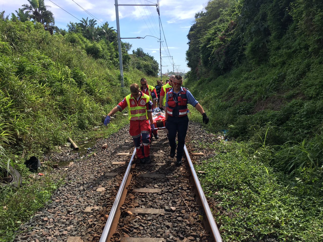 Woman injured after being hit by train close to the Winklespruit train station in Amanzimtoti