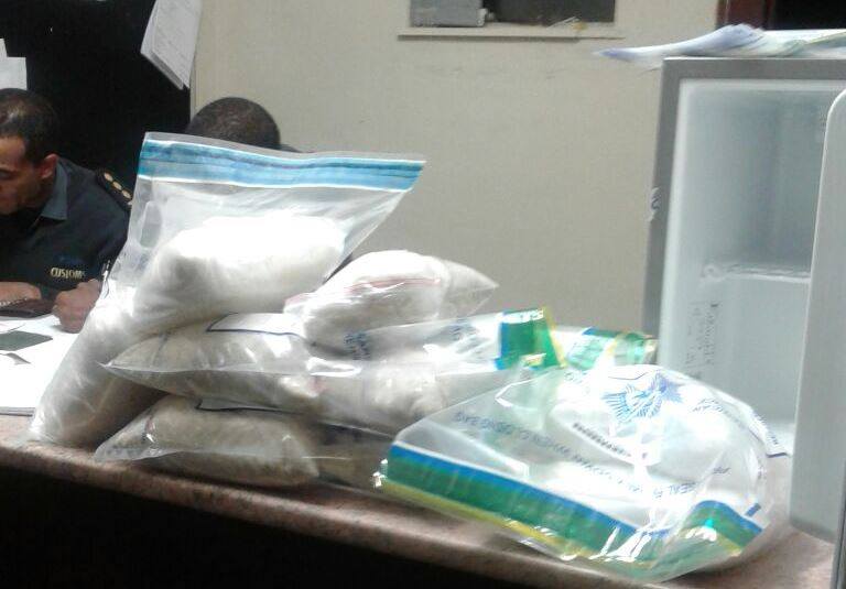 Western Cape Police with customs officials seize multi million uncut crystal meth.