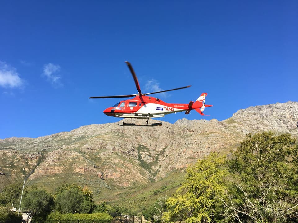 Three hikers airlifted off the Jonkershoek Mountains