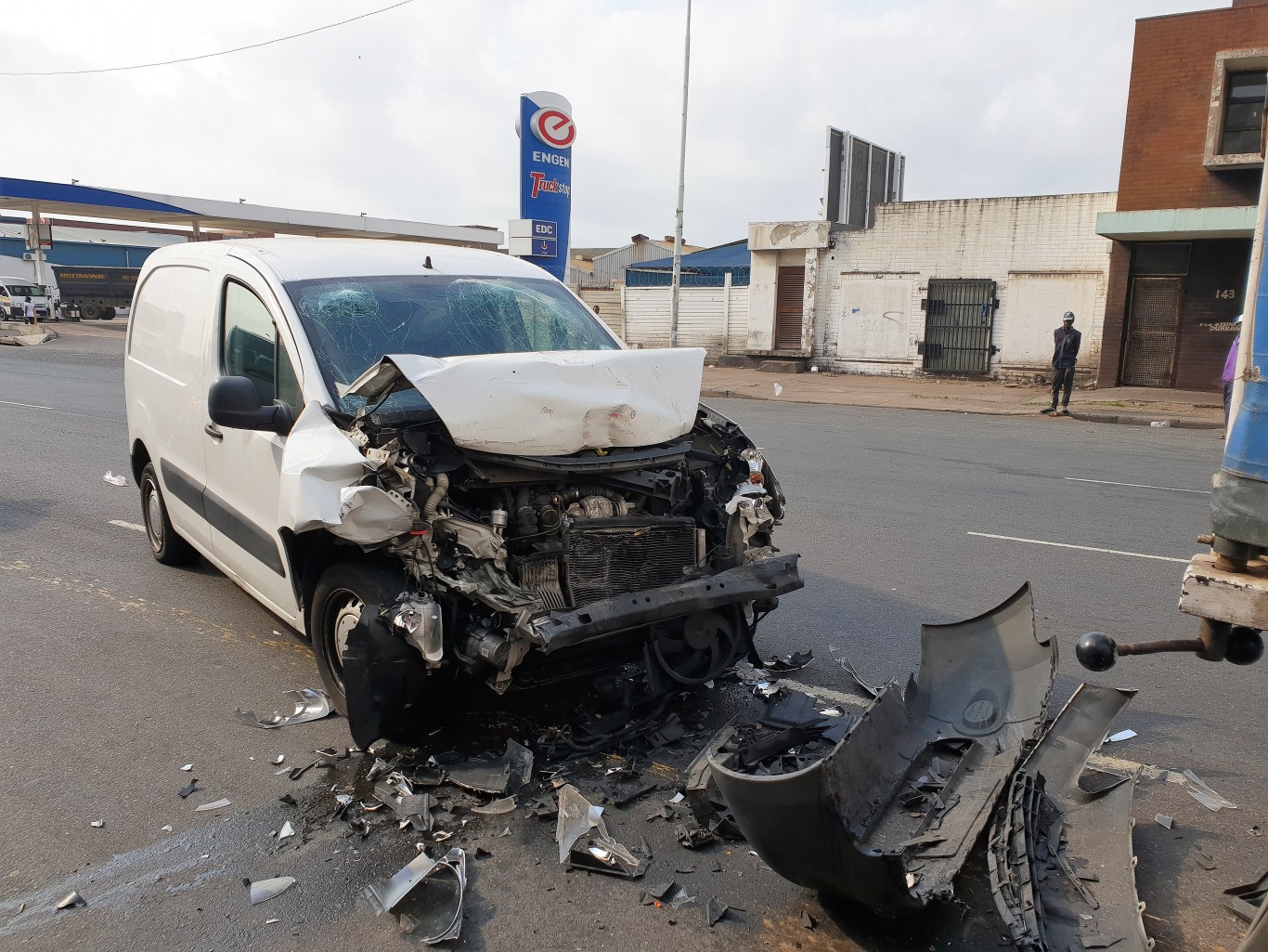 Two people after colliding into the rear of a truck on Sydney Road before Dalton Road in Umbilo