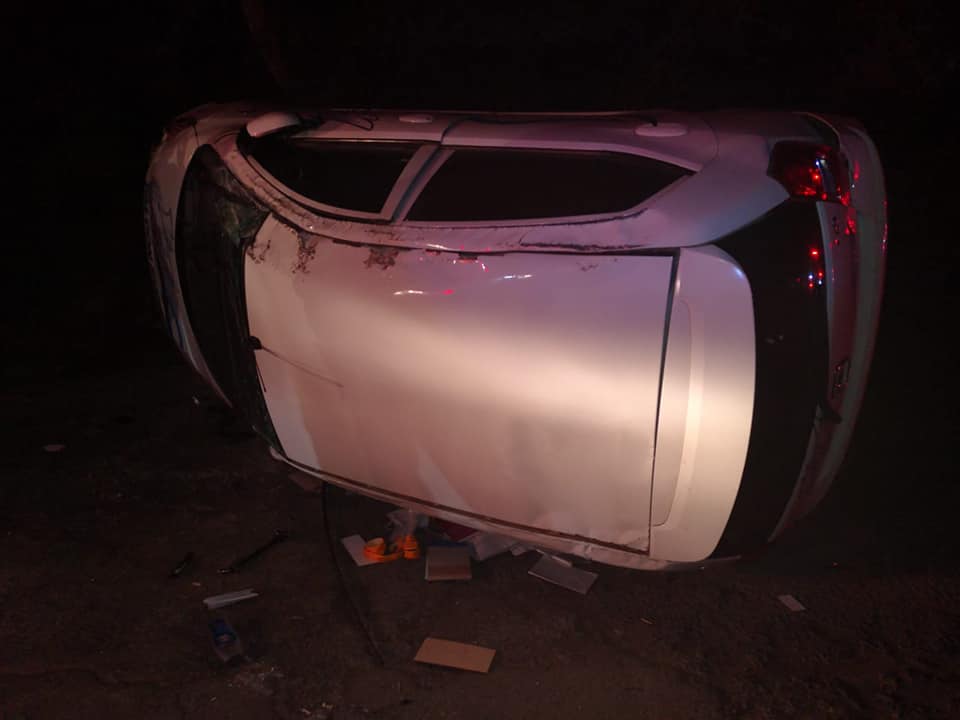 Vehicle Overturns in crash in Coniston in Verulam, KwaZulu Natal