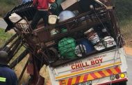 Overloaded night crawler truck stuck on the George's valley road