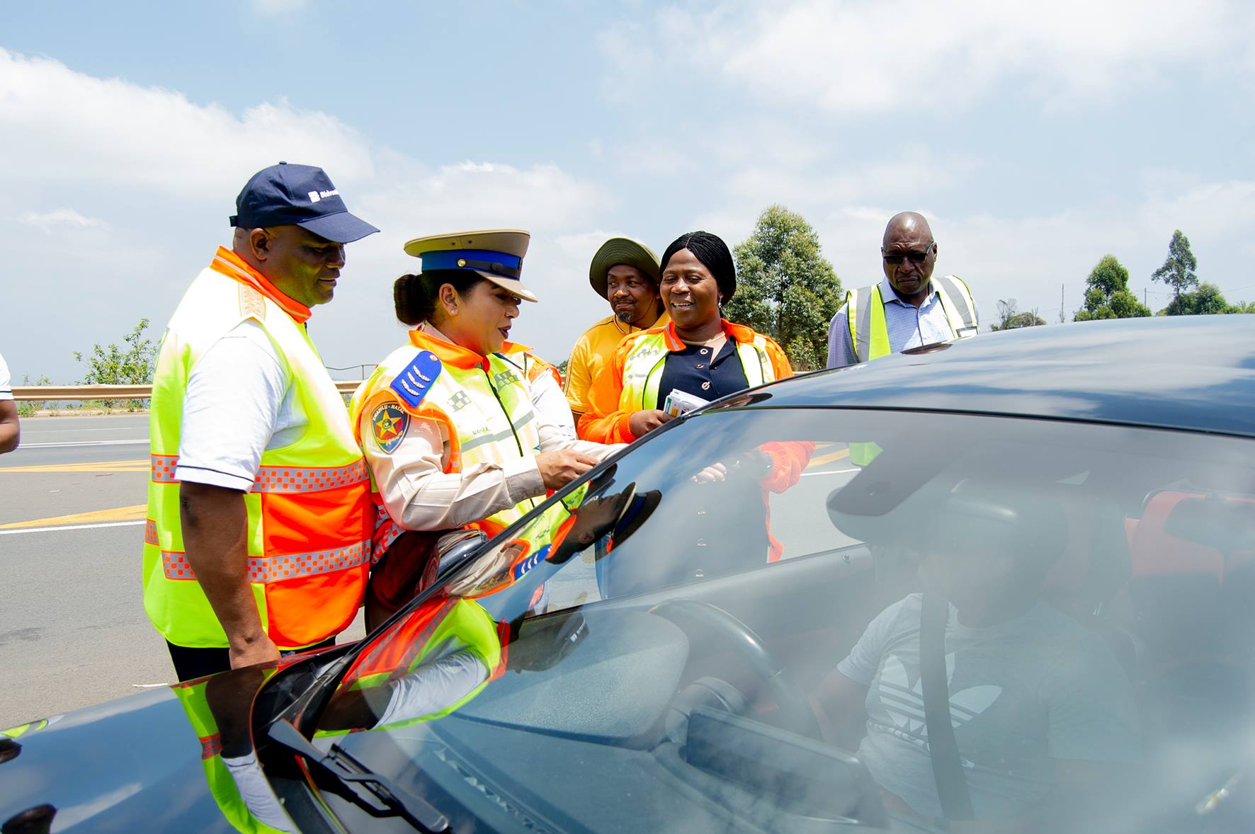 Provincial Road Safety activation program with a road block at Eshowe, KZN
