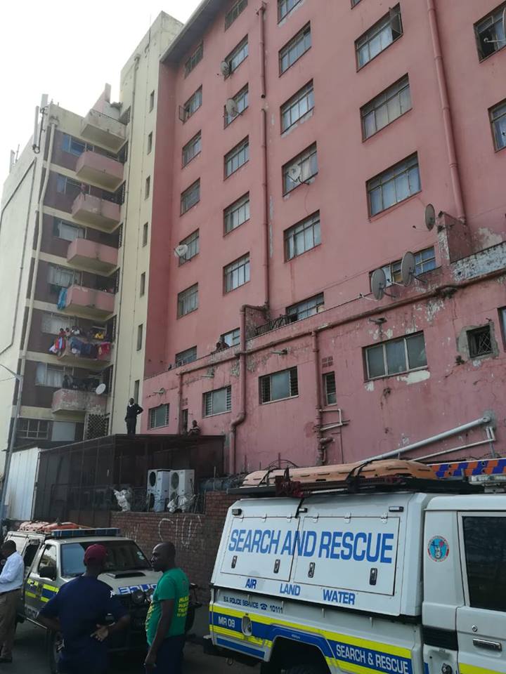 47 year old man fell from the 7th floor out of a Himalaya house in Durban