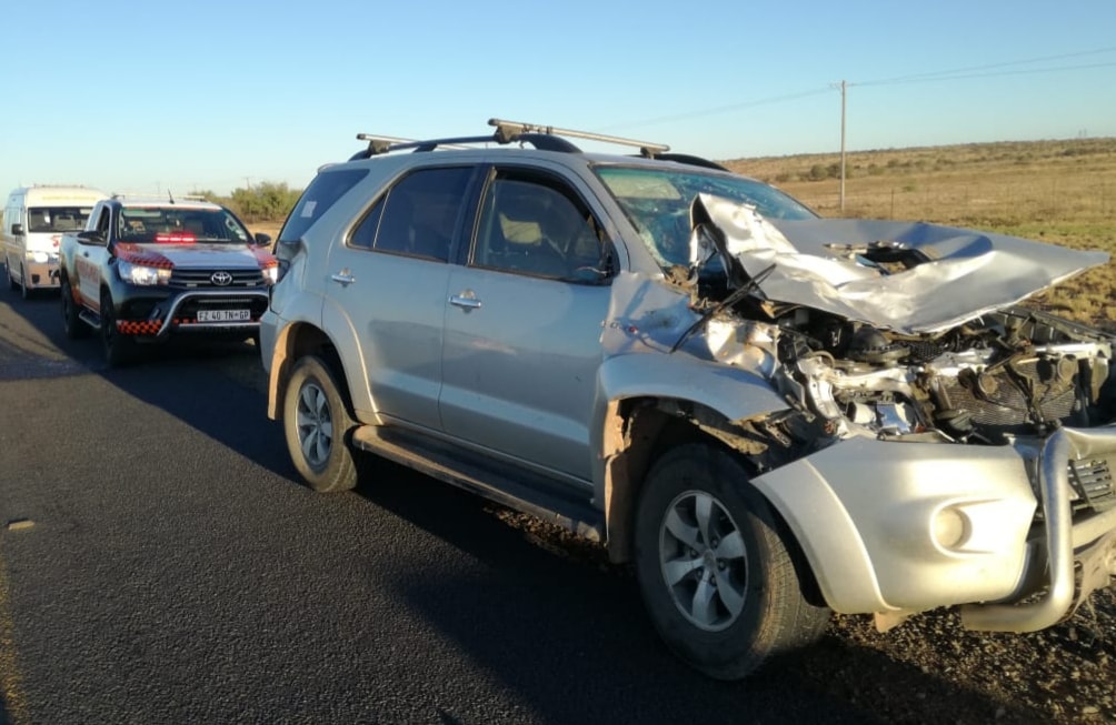One injured in collision with a stray animal on the R31 direction Barkly West.