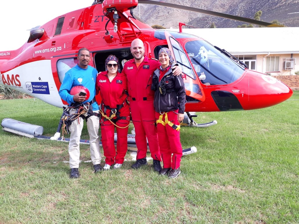 60 Year old male patient airlifted from hiking trail near Montagu