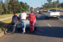 Bakkie being chased down rolls, leaving one seriously injured
