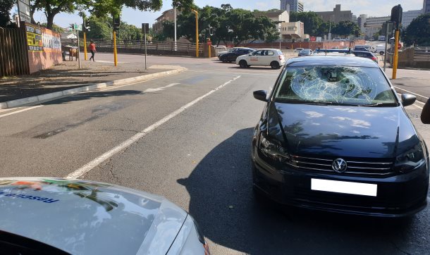 A cyclist was critically injured when he was knocked over by a car on Hunt Road, Durban