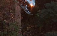 Fortunate escape from injury for driver in road crash in Kyalami