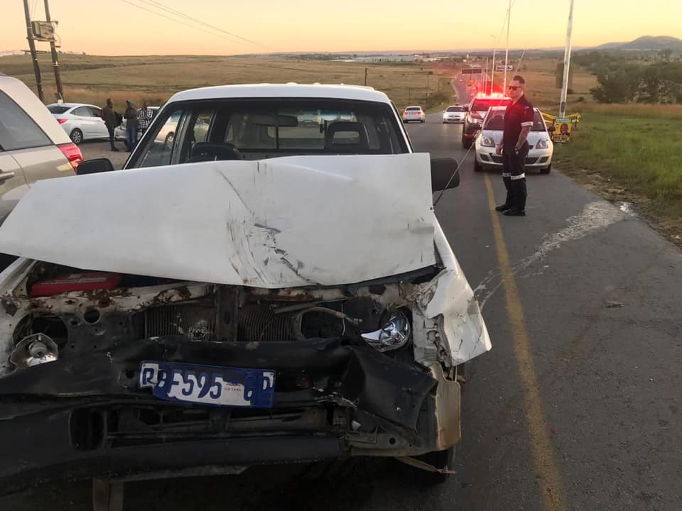 Fortunate escape from injury in road crash close to Lanseria