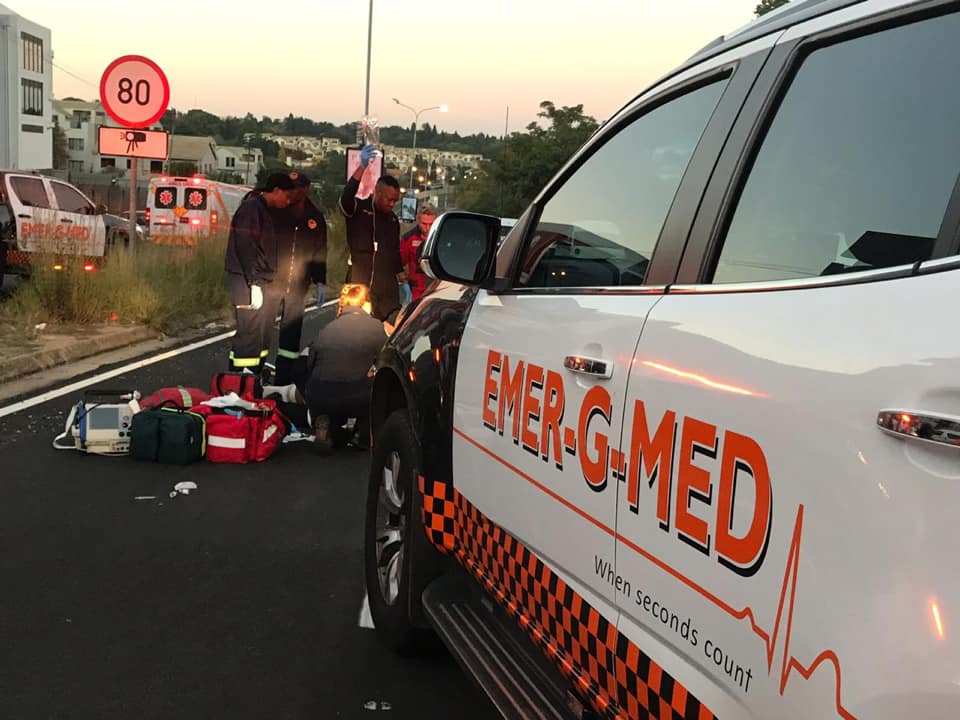 Pedestrian injured in collision on Grosvenor road, Johannesburg