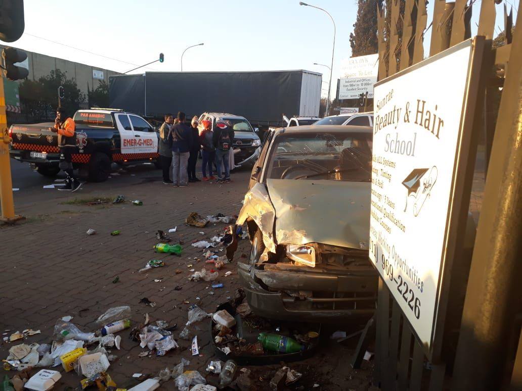 Two injured in collision in Boksburg