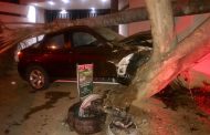 Fortunate escape from injury in crash in Bryanston