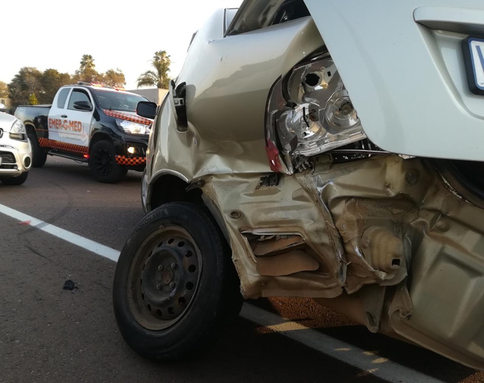 Fortunate escape from injury in road crash on N1 North before Stormvoel Road